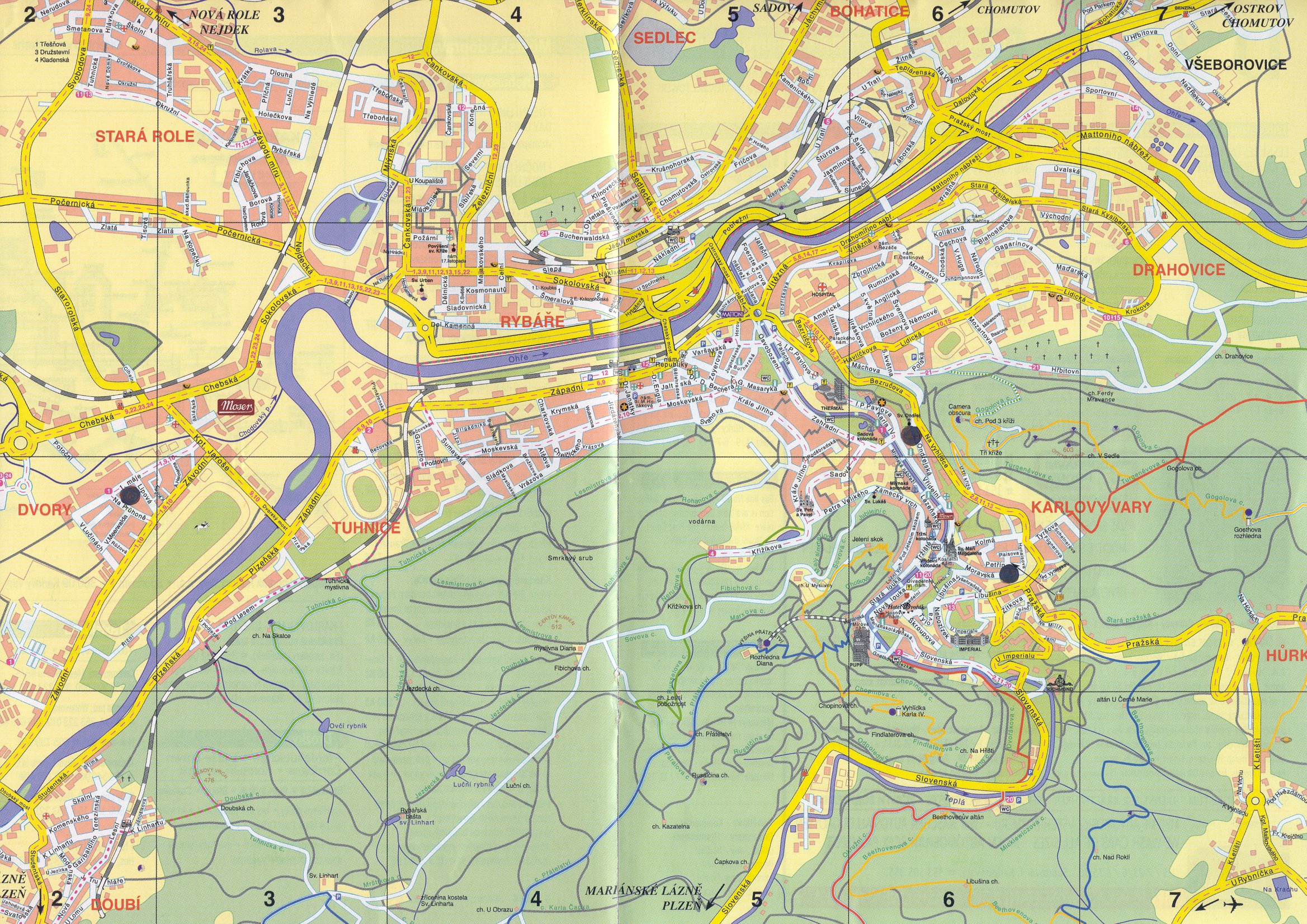 Карловы вары чехия карта