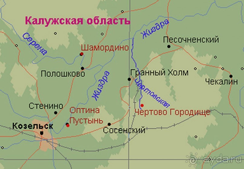 Карта россии козельск